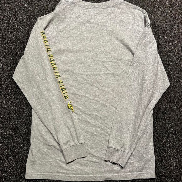 North Dakota State Bison Shirt Men L Gray Cotton Long Sleeve Graphic University - Picture 2 of 5